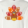 thumbnail image 4 of Inktastic Thanksgiving Cute Football Turkey Long Sleeve T-Shirt, 4 of 5