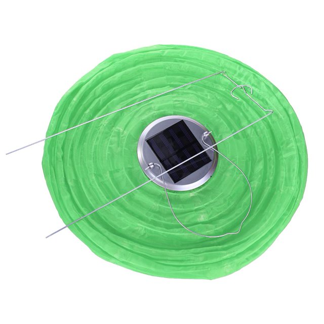 Lámpara Linterna solar LED de 12 pulgadas, resistente al agua, globo colgante (blanco cremoso)