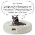 thumbnail image 5 of TOWN & COUNTRY LUXE CuddleTown Fuzzy Solid Donut Pet Bed, Soft, Cozy & Calming, Water Repellent, Non-Slip Bottom, 100% Machine Washable, Dark Grey, Medium 28"x28"x7" Round, 5 of 6