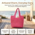 thumbnail image 2 of Under $15 Clearance Beach Bags,Woven Straw Tote Bags，Large Beach Bag, Weaving Swim Shopping Travel Bag Waterproof, 2 of 7