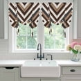 thumbnail image 5 of Tie Up Curtains for Windows Aztec Boho Style Valance Adjustable Balloon Curtain Bohemian Ethnic Tribal Wood Grain Tie Up Shades for Kitchen Living Room Bedroom Privacy Curtain Drape 34x45 Inch, 5 of 9
