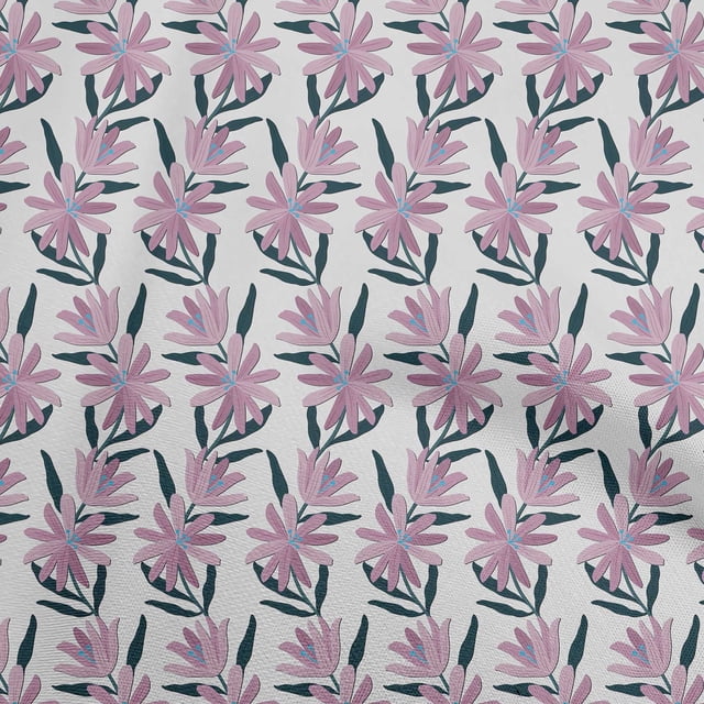 oneOone Viscose Chiffon Mauve Fabric Floral Craft Projects Decor Fabric Printed By The Yard 42 Inch Wide