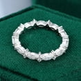 thumbnail image 4 of Spot Jewel Asscher Cut Excellent 1.9 Ct Diamond Ring for Women - White Gold Plated 14K Diamond Ring - 3 Stone Diamond Rings for Women - Solitaire with Accent Diamond Rings for Women - Unique Gift, 4 of 6