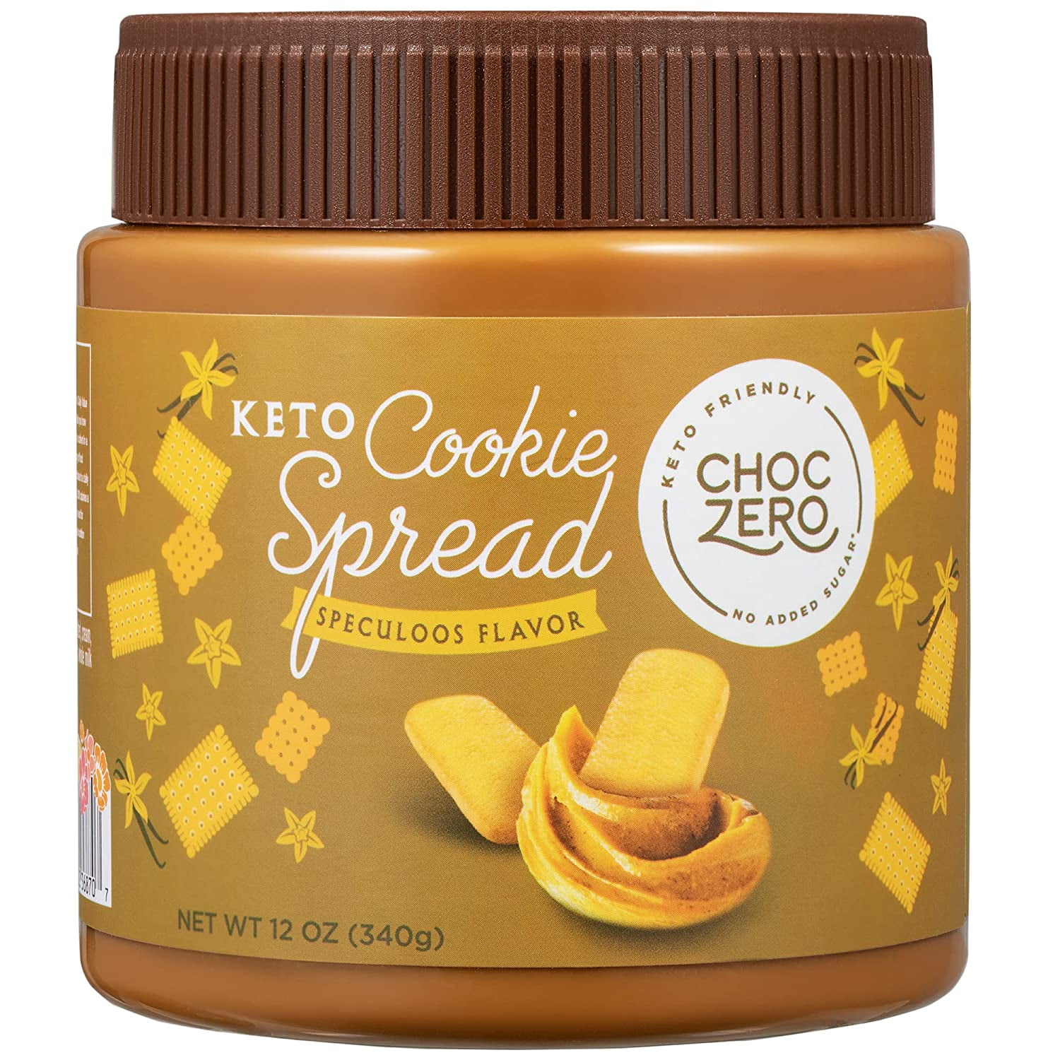 ChocZero Keto Cookie Butter Spread No Sugar Added, Low Carb Speculoos