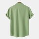thumbnail image 5 of Men's Casual Solid Color Pocket Short Sleeve Single Breasted Lapel Shirt 3XL, 5 of 5