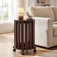 thumbnail image 2 of Costway Stackable Stools Set of 4 with Rolling Base, Locking Casters for Kitchen Apartments Walnut, 2 of 10