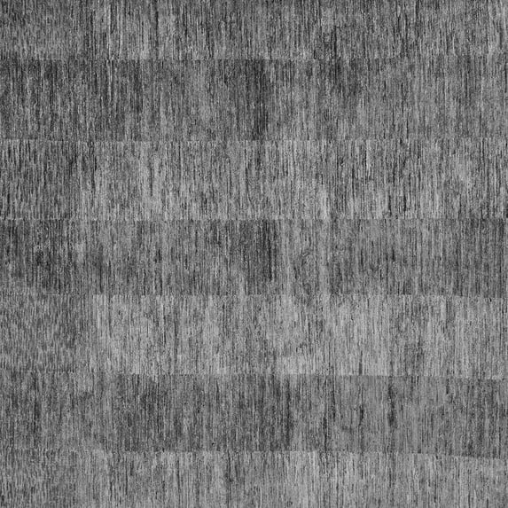 Ahgly Company Indoor Square Abstract Gray Modern Area Rugs, 7' Square