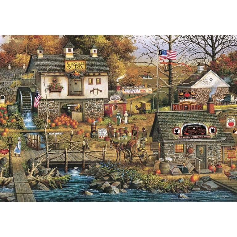 チャールズワイソッキー オールドバックスカウンティ 2040ピース 新品 Buffalo Games - Charles Wysocki - Olde Bucks County - 300 Large