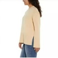 thumbnail image 3 of GAP Womens Crewneck Knit Sweater with Side Slits 100% Cotton Taupe Small, 3 of 3