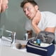 thumbnail image 3 of Neceser colgante para hombres y mujeres, kit de viaje portátil, organizador de cosméticos, bolsa de ducha de maquillaje impermeable, kit de afeitado para viajes, vacaciones, gimnasio, avión, azul, 3 of 8