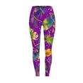 thumbnail image 6 of Mardi Gras Leggings for Women Plus Size High Waist Tummy Control Yoga Pants Sports Running Workout Fat Tuesday Tights (Purple,3XL), 6 of 6