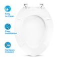 thumbnail image 3 of Power Clean Elongated White Plastic Toilet Seat, 3 of 5