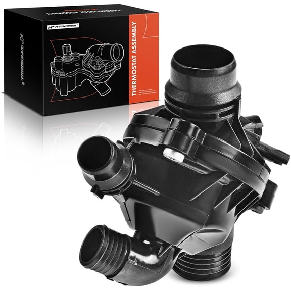 A-Premium Engine Coolant Thermostat Housing Assembly Compatible with BMW E70 X5 2007-2010 E71/E72 X6 2008-2010 3.0L