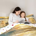 thumbnail image 4 of Manfei Watercolor Sea Turtle Full Size Comforter Sets for Kids Boys and Girls, Ocean Animal Wildlife Bedding Sets, Polka Dots Reversible 3-Piece, 1 Comforter and 2 Pillowcases, 4 of 6