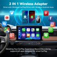 thumbnail image 3 of Mini Adaptateur Sans Fil CarPlay pour iPhone, 2 en 1 pour Apple CarPlay et Android Adaptateur Auto, Convertir Filaire en Sans Fil, Brancher et Utiliser, USB vers U, 3 of 7