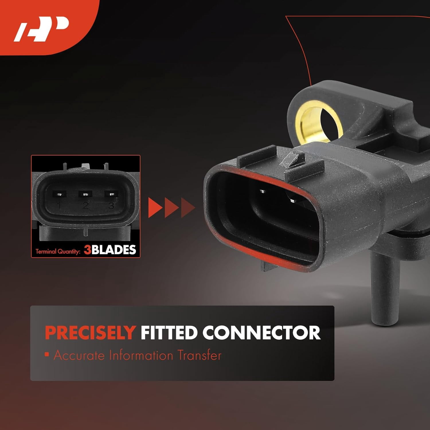 A-Premium Manifold Pressure (MAP) Sensor [3 Pins] Compatible with Subaru Forester 1998-1999, Impreza 1995-1998, Legacy 1995-1999, SVX 1996-1997, 1.8L 2.2L 2.5L 3.3L