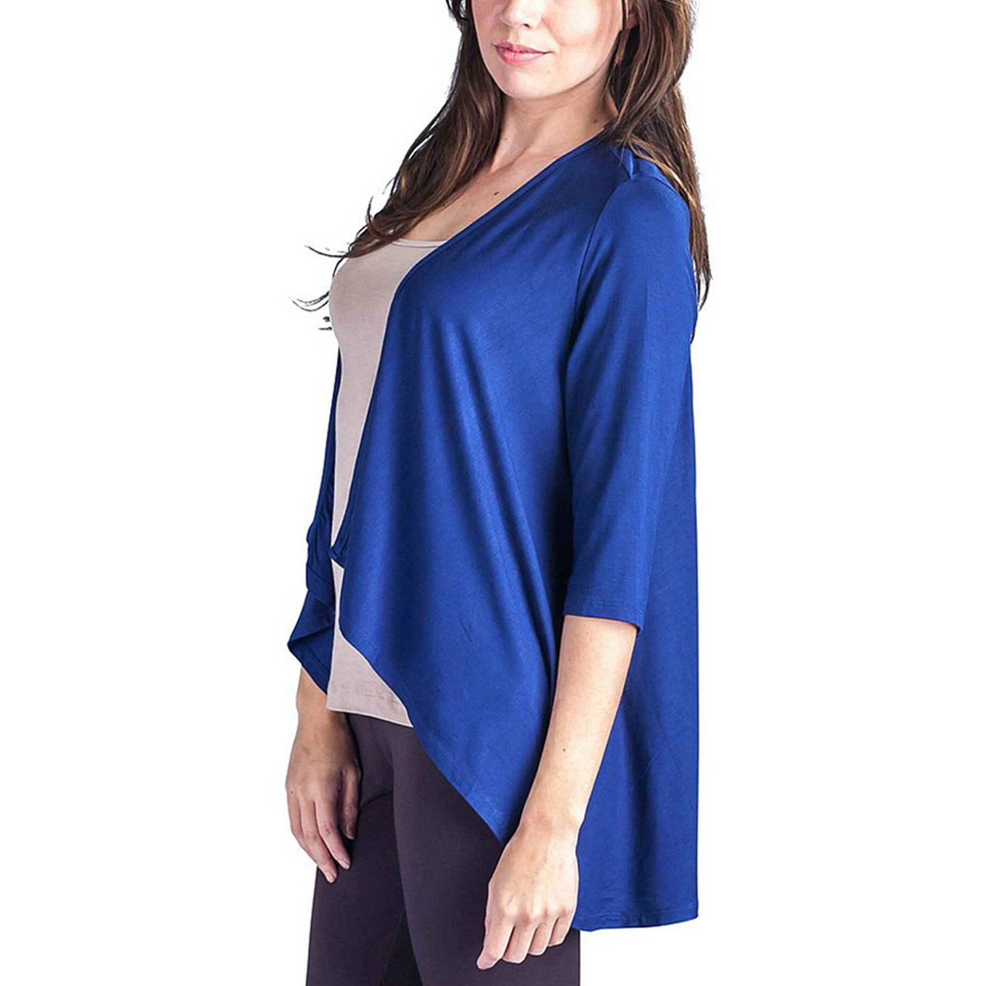 24/7 Apparel Women's 3/4-Sleeve Open Shrug