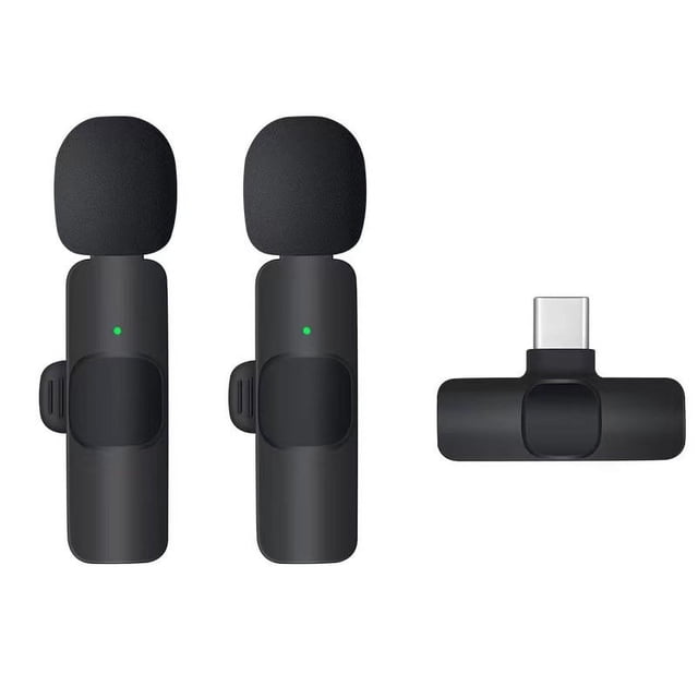 Micrófono inalámbrico 3 en 1 para cámaras iPhone Android micrófono inalámbrico para entrevistas Vlog micrófono Lavalier con cancelación de ruido