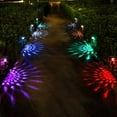 thumbnail image 4 of BEAU JARDIN 8 Pack Solar Powered Lights with 7 Colors Changing LED Pathway Outdoor Garden Colorful Lighting - Black, 4 of 9