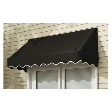 Gexandy 4' Window Door Awning Sun Shade Canopy Outdoor Patio Cover Black