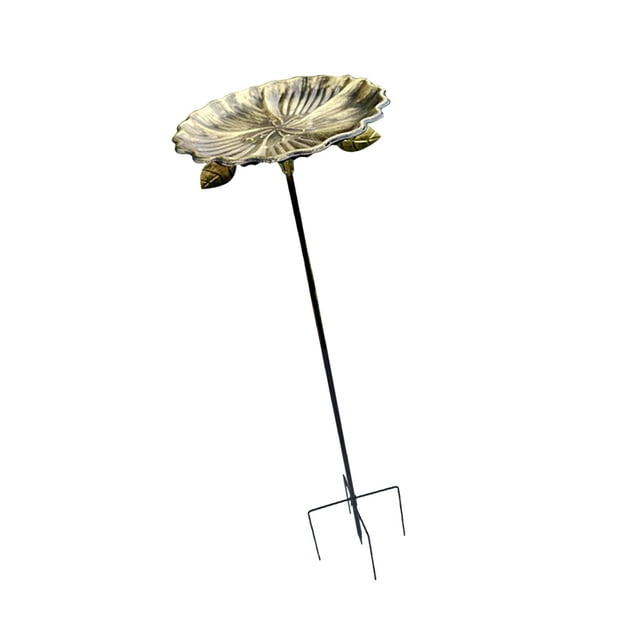 Comedero para pájaros con estaca para jardín, soporte estable, decoración, regalo ideal, baño para pájaros, decoración de jardín para césped, patio