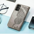thumbnail image 5 of Designed for Galaxy A14 5G Phone Case Wallet,Women Flip Folio Cover with Credit Card Holders Butterfly Embossed PU Leather Kickstand Wrist Strap Purse Case for Samsung A14 5G 6.6 inch (Gray), 5 of 14