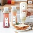 thumbnail image 4 of Czcpp-3 Pcs Bouteilles de Condiments à Presser, Pot à Huile Étanche de 350ML avec Bouchons et Mesure, Récipient en Plastique Réutilisable pour Sauces, Ketchup, Barbecue, Grillades, Vinaigrette (5 Trous-Blanc), 4 of 4