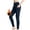 Blue, variant on VKOYWKM Yoga Leggings for Women Fleece Lined Warm Leggings Slim Fit Elastic High Waisted Leggings Solid Color Stretchy Workout Leggings with Pockets Size M Gray