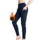thumbnail image 4 of WILLBEST Pantalones de Yoga de Terciopelo para Mujer, Leggings Deportivos de Color Sólido, Cálidos, Gruesos Y Elásticos, con Bolsillos Laterales Dobles para Primavera, Otoño E Invierno. Mediana, 4 of 7