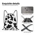 thumbnail image 4 of Kuqiui Milk Cow Print Drawstring Backpack Drawstring Bags,Draw String Back Bag Drawstring Bags for Sports,Gym,Travel,Swimming,Beach, 4 of 8