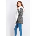 thumbnail image 3 of Juniors' Sherpa Trim Cardigan Black Marl S, 3 of 3