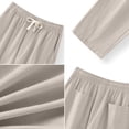 thumbnail image 5 of Mens Bamboo Viscose Pajama Pants 2026 Soft Cooling Moisture Wicking Elastic Drawstring Waist Straight Leg Sleep Loungewear Pants Khaki 3XL, 5 of 5