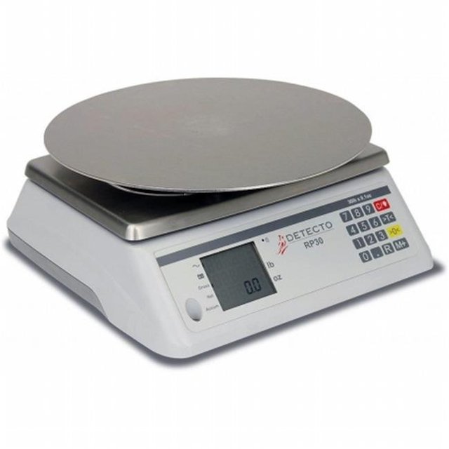 CardinalScales RP30R Balance d'Ingrédients Numérique Ronde avec Plateau Rond, 13 Po.