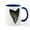 White/Navy Inside, variant on CafePress - Megalodon Tooth Mug - 11 oz Ceramic Mug - Novelty Coffee Tea Cup