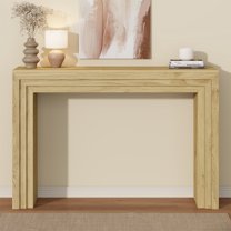 Laintene Natural Entryway Table, 43" Modern Console Table with Storage, Narrow Sofa Table Behind the Couch, Accent for Living Room, Hallway Foyer, Entrance
