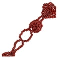 thumbnail image 2 of Multi Strand Red Glass Beaded Layered Bib Collar Adjustable Necklace 16-18" Ladies Adult, 2 of 3