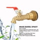 thumbnail image 4 of Grifo De Barril De Lluvia, Válvula De Bola De Cuarto De Vuelta Antierosión De 1/2 Pulgada, Accesorio De Mamparo De Latón Macizo De Amplia Aplicación Para Tanques De Agua, 4 of 7