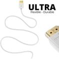 thumbnail image 2 of Cable HDMI delgado (6 m - Paquete de 2) blanco flexible. Compatible con 1080p, HDCP y protección EMI. Ideal para TV., 2 of 4