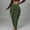 Army Green, variant on AOOCHASLIY Women Fall Pants Women's Tight Solid Color Fringed Bandage Trousers
