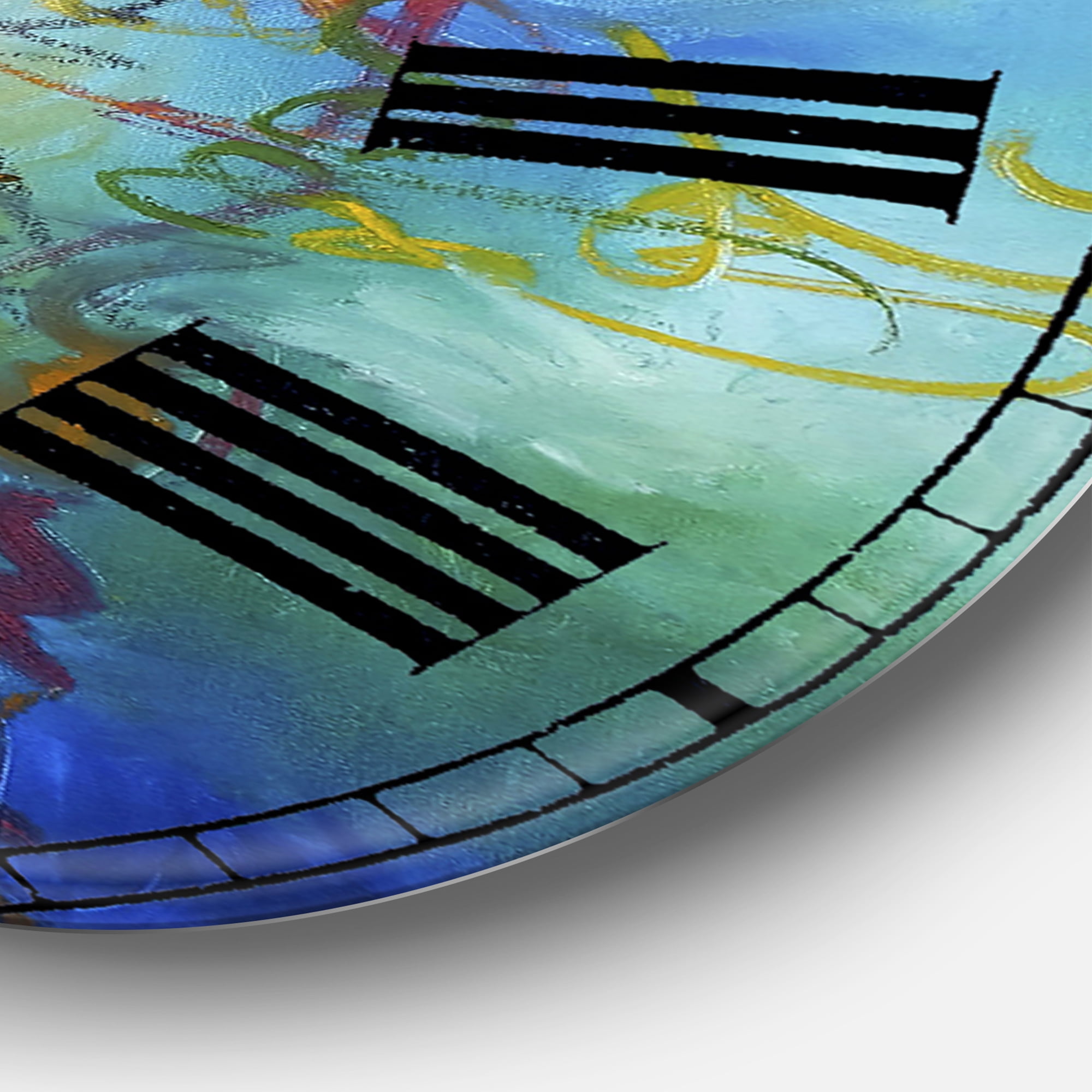 Designart 'Color Dances' Oversized Modern Wall Clock