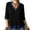 Navy, variant on Enjoytime 3/4 Sleeve Tops for Women Patchwork V-Neck Flowy Blouses Trendy Casual Work Plus Size Shirts