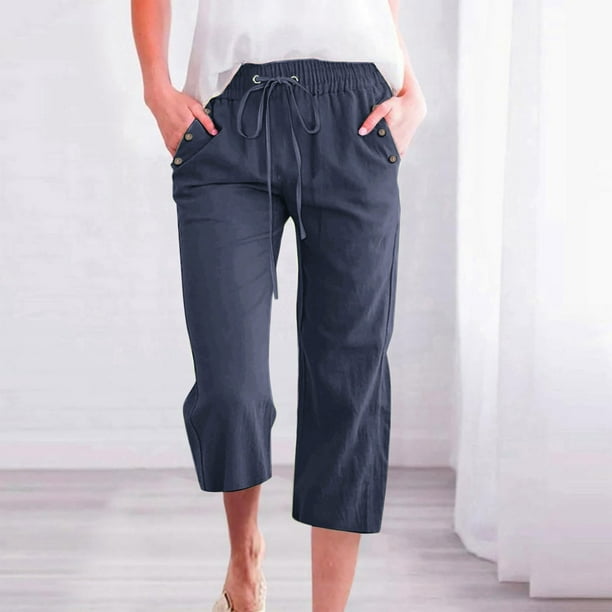 WILLBEST Pantalones Casuales para Mujer: Pantalones de Color Liso con Dobladillo Dividido, Cintura Alta y Pierna Ancha para Un Estilo Diario Elegante. Chica