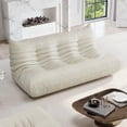thumbnail image 6 of Indecor Home 68.9" Lazy Sofa Togo Sofa Leather Sofa Sectional Sofa Bean Bag Chair Floor sofa for Living Room, Bedroom, Beige, 6 of 13