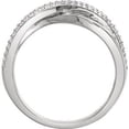 thumbnail image 2 of Jewels By Lux 14k White Gold .06 CTW Diamond Criss-Cross Ring Size 7, 2 of 2