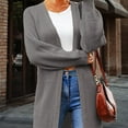 thumbnail image 5 of NIUREDLTD Long Cardigans Women's Solid Color Front Cardigan Long Loose Casual Oversized Sweater Jacket Cardigan Sweaters For Women Grey S, 5 of 7