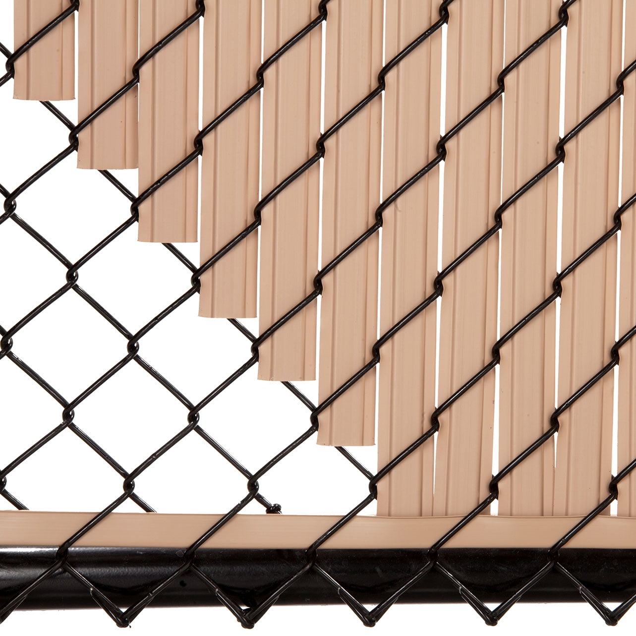 Maximum Privacy Beige SoliTube Slats™ for 4ft Chain Link Fence
