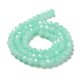 thumbnail image 4 of Baking Painted Imitation Jade Glass Bead Strands Faceted Rondelle Pale Turquoise 10x8mm Hole: 1mm about 63~65pcs/strand 18.90''(48~50cm), 4 of 5