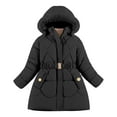 thumbnail image 4 of Liyamei Stylish Long Waist Flattering Winter Coat For Girls With Warm Filling And Detachable Hood Girls Waterproof Winter Jacket Size 5-6 Years, 4 of 4