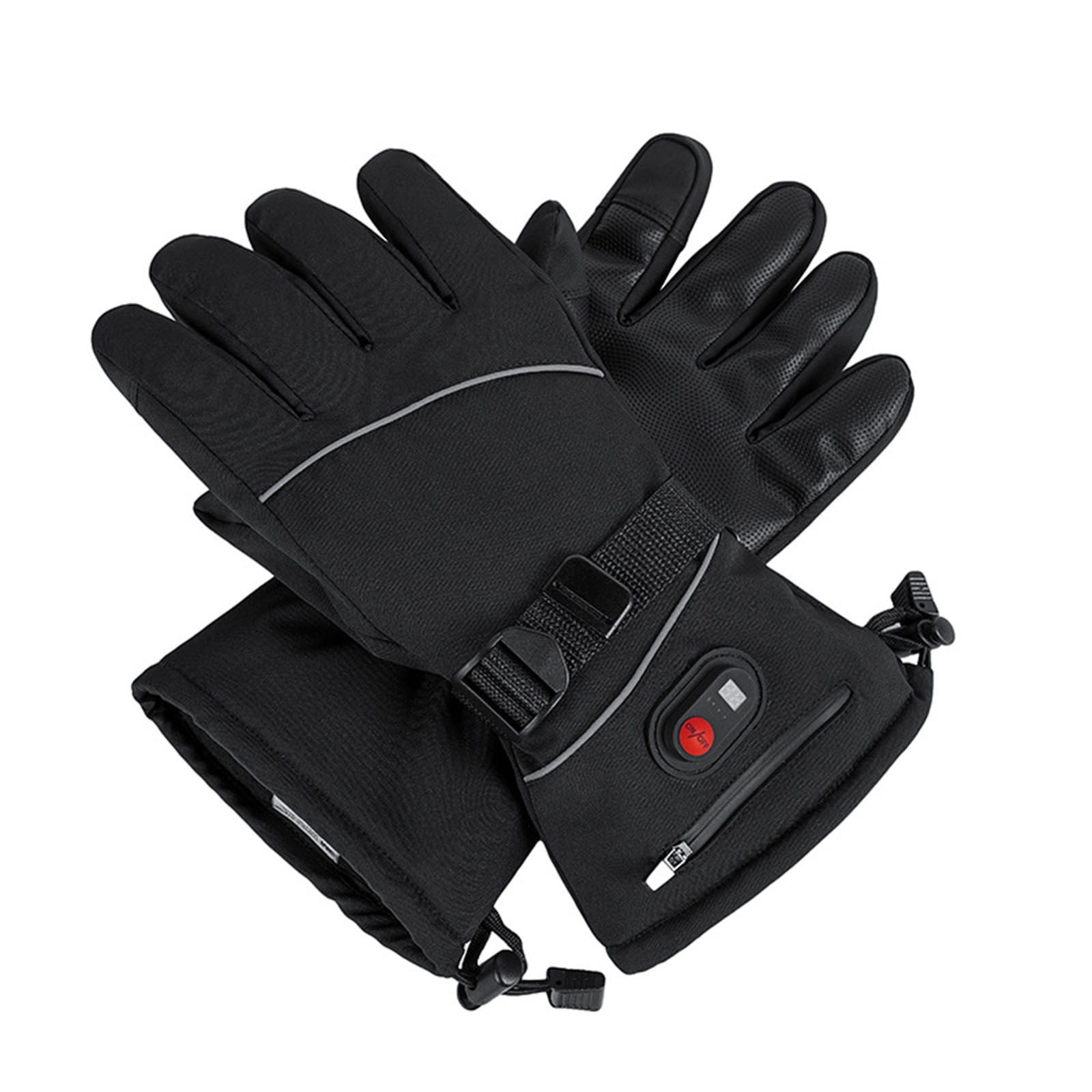 Levmjia Winter Heated Gloves for Women Touchscreen Compatible Heating Gloves Adjustable Temperature Warm Cold Weather Outdoor Ski Snowmobile (not washable)