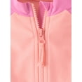 thumbnail image 3 of The Children's Place Girls Long Sleeve Half Zip One-Piece Rashguard Swimsuit, Sizes XS-XXL, 3 of 3